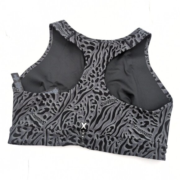 Savage‎ X Fenty Locked & Lifted Half Zip Medium Impact Sports Bra XL Workout - Picture 4 of 13